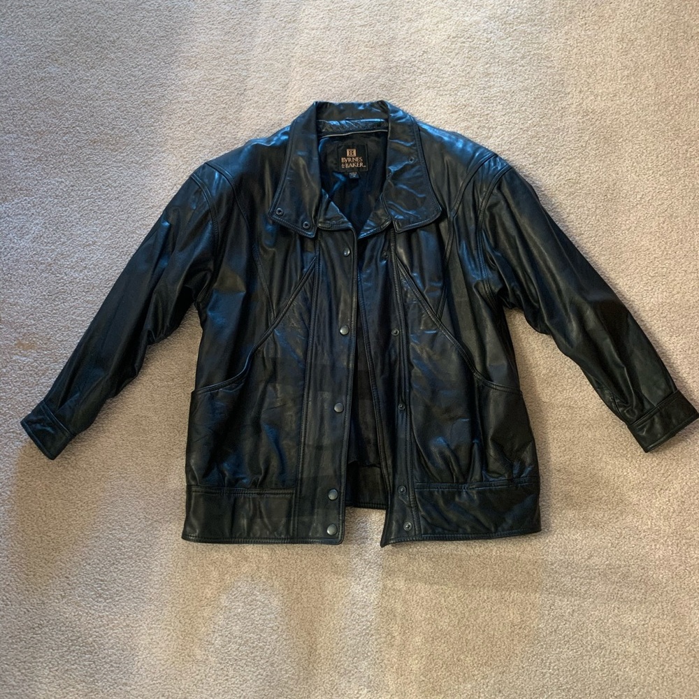 Black leather jacket